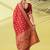 Maroon pure silk woven zari work saree with blouse