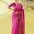 Pink pure silk woven zari work saree with blouse