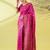 Pink pure silk woven zari work saree with blouse