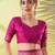 Pink pure silk woven zari work saree with blouse