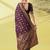 Magenta pure silk woven zari work saree with blouse
