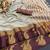 Beige blended cotton woven zari work saree with blouse