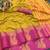 Gold blended cotton woven zari work saree with blouse
