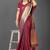 Red pure silk woven zari work saree with blouse
