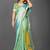 Yellow pure silk woven zari work saree with blouse
