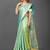 Yellow pure silk woven zari work saree with blouse