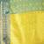 Yellow pure silk woven zari work saree with blouse
