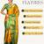 Gold green blended cotton woven zari work saree with blouse