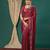 Maroon satin woven zari work saree with blouse