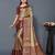 Beige jacquard woven zari work saree with blouse