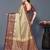 Beige jacquard woven zari work saree with blouse