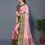 Pink jacquard woven zari work saree with blouse