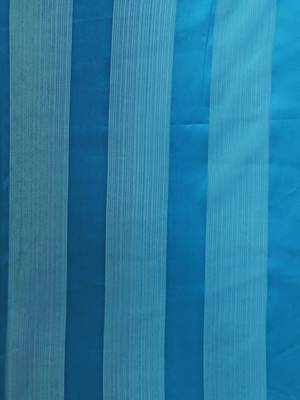 Light blue satin embroidered zari work saree with blouse 4
