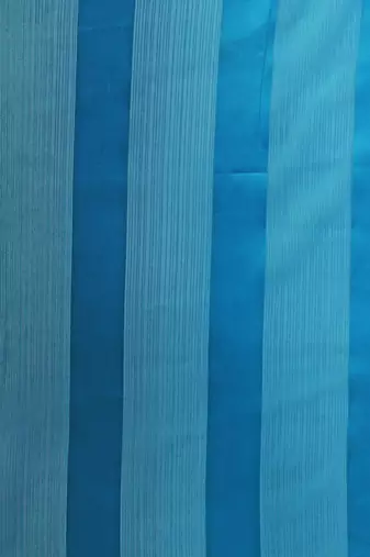 Light blue satin embroidered zari work saree with blouse