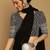 Black georgette embroidered zari work saree with blouse