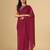 Maroon georgette embroidered zari work saree with blouse