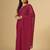 Maroon georgette embroidered zari work saree with blouse
