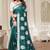 Green chanderi printed zari work saree with blouse