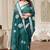 Green chanderi printed zari work saree with blouse