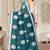 Green chanderi printed zari work saree with blouse