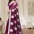 Magenta chanderi printed zari work saree with blouse