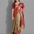Beige jacquard woven zari work saree with blouse