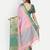 Pink jacquard woven zari work saree with blouse