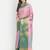 Pink jacquard woven zari work saree with blouse