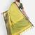 Yellow jacquard woven zari work saree with blouse