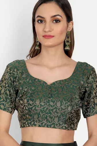 Yellow jacquard woven zari work saree with blouse