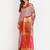 Pink jacquard woven zari work saree with blouse