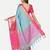 Light blue jacquard woven zari work saree with blouse