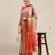 Pink blended cotton woven zari work saree with blouse