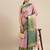 Pink blended cotton woven zari work saree with blouse