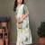 Green georgette printed zari work saree with blouse