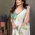 Green georgette printed zari work saree with blouse