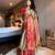 Multicolor blended cotton woven zari work saree with blouse