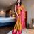 Gold blended cotton woven zari work saree with blouse