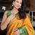 Gold blended cotton woven zari work saree with blouse
