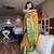 Gold blended cotton woven zari work saree with blouse
