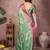 Green silk blend woven zari work saree with blouse