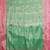 Green silk blend woven zari work saree with blouse