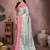 Light blue silk blend woven zari work saree with blouse