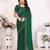 Green pure silk woven zari work saree with blouse