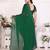 Green pure silk woven zari work saree with blouse