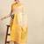 Cream gold tissue woven zari work saree with blouse