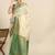 Cream gold tissue woven zari work saree with blouse