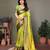 Light green pure silk woven zari work saree with blouse