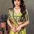 Light green pure silk woven zari work saree with blouse