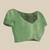 Cream green tissue woven zari work saree with blouse
